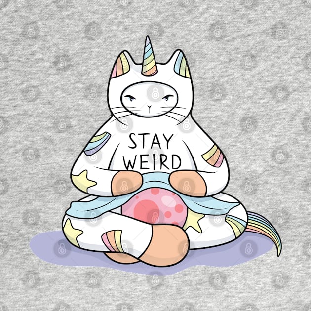 Weird Unicorn Cat cares by runcatrun